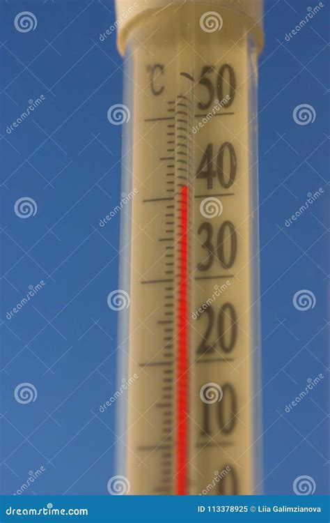 Very High Temperature of 43 Degrees Celsius Stock Image - Image of ...