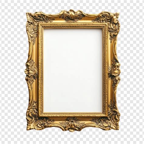 Elegant gold ornate picture frame | Free PSD