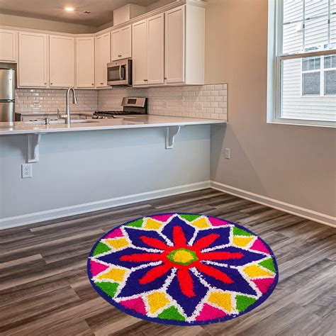 Buy StromX Traditional Cotton Rangoli mat Pack of 1 pcs Floor Mat ...
