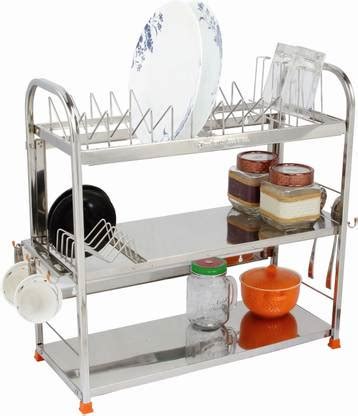 Amol Premium Stainless Steel Dish / Utensils Stand / Vessels / Kitchen ...