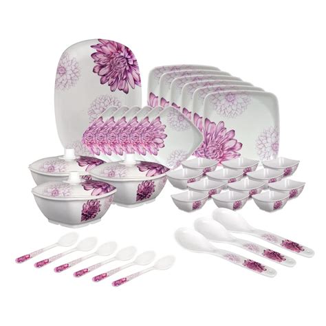 SunFlare Melamine Stain Free Large Size Break Resistant Dinner Set 40 ...