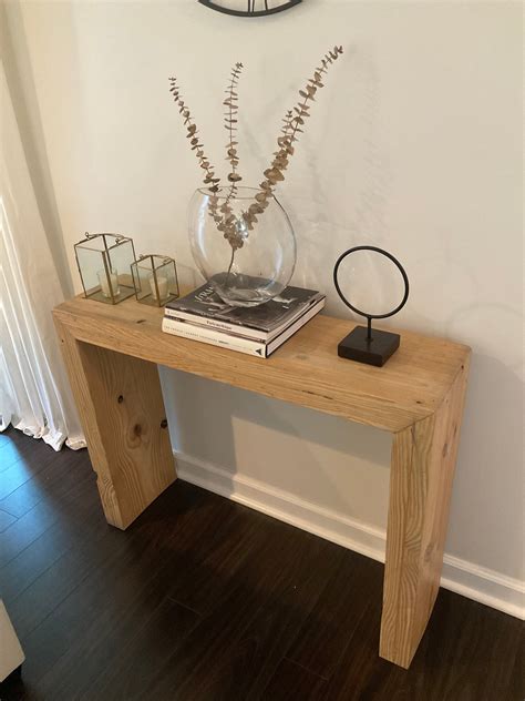 Handmade Wood Entry Table at Juliana Stclair blog