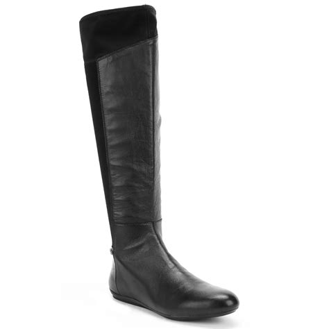 Lyst - Dkny Sariella Tall Flat Boots in Black