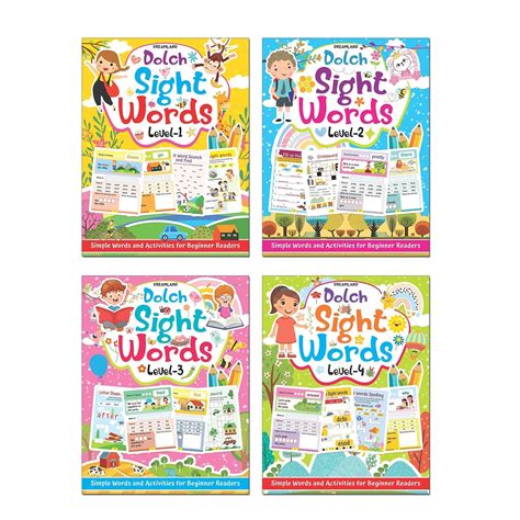 Dolch Sight Words Books Pack for Children Age 4 -8 Years - A Set of 4 ...