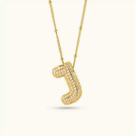 Bold Initial "J" Pendant Necklace – PALMONAS