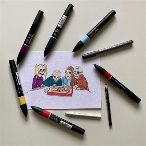 Drawlloween 2022 - Game of Bones (original) - Kiss My Kats