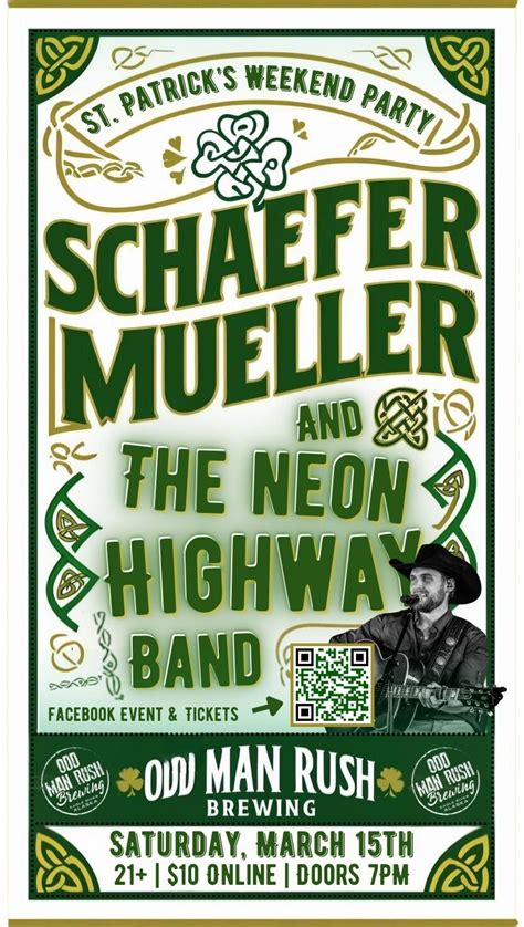 Schaefer Mueller & The Neon Highway at OMR Brewing St. Patrick’s Day ...