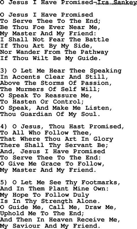 Jesus Promised Lyrics