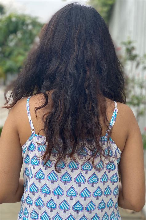 White & Blue Heart Noodle Strap Summer Dress