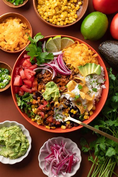 Turkey Taco Bowls with Meal Prep Option - Peas and Crayons