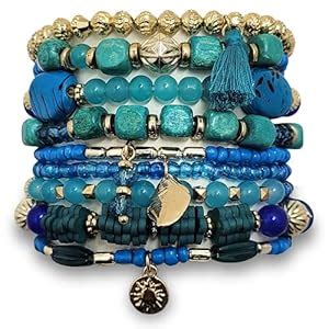 Buy BOHENOOR Bohemian Beads Bracelet Set for Women and Girls – Fancy ...