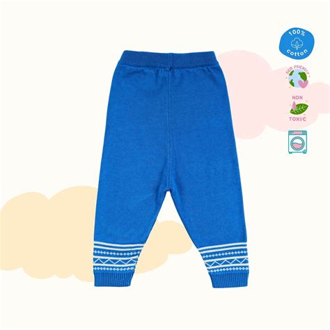 Kids' Winter Pants - Organic Cotton Jacquard - Creme & Cherry Red ...