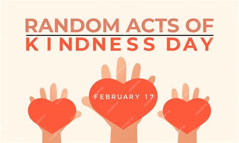 Premium Vector | Random acts kindness day on february 17th banner ...