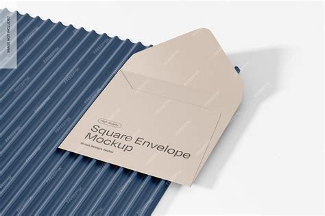 Premium PSD | Square envelope with panel mockup perspective