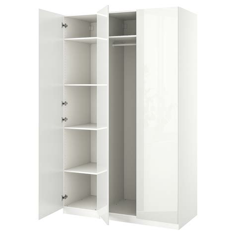 PAX / FARDAL wardrobe combination, white/high-gloss white, 150x60x236 ...