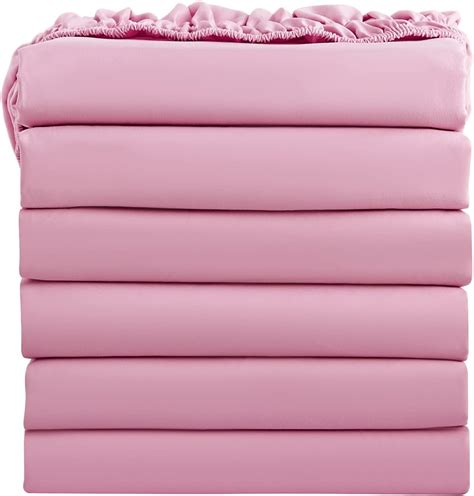 Amazon.com: FreshCulture Twin Fitted Sheets, Bulk Pack of 6, Deep ...