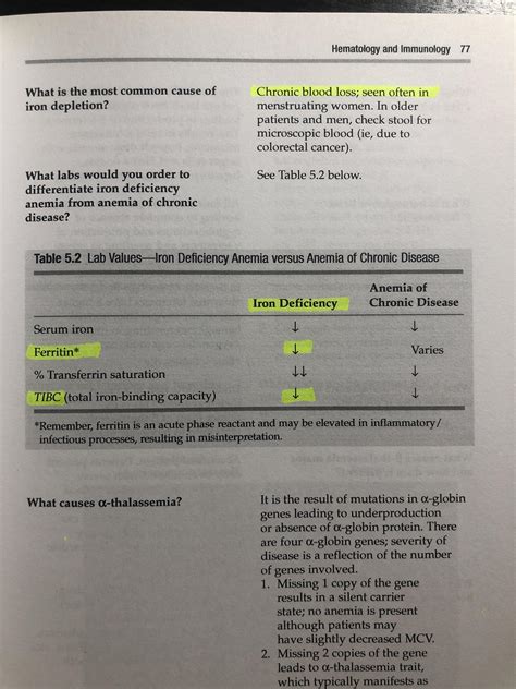 Isn’t TIBC elevated in iron deficiency anemia? Pic from Deja Review : r ...
