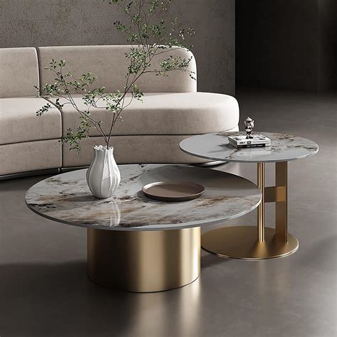 Modern Marble Coffee Table,Round Nesting Coffee Australia | Ubuy