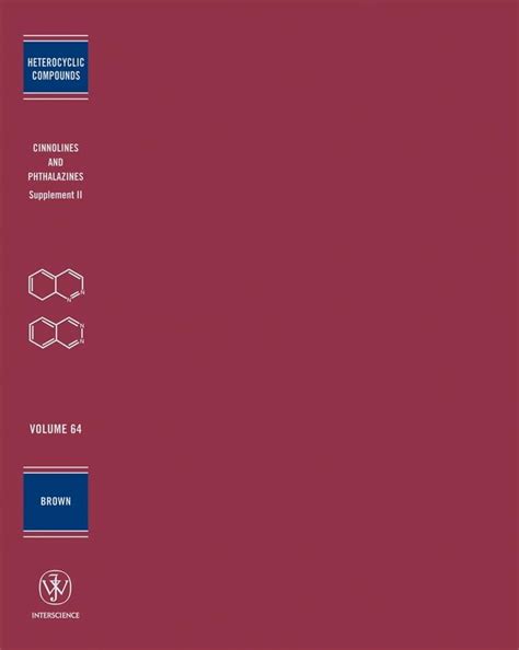 Buy Cinnolines and Phthalazines, Supplement 2: v. 64 (Chemistry of ...