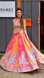 Shilpa Shetty Is Navratri Ready In ₹55,500 Multi-Colour Lehenga; Take ...