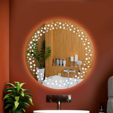 ARC homes Round Wall Mounting Mirror with Led Light for Bathroom ...