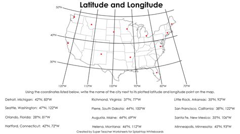 Us longitude and latitude coordinates