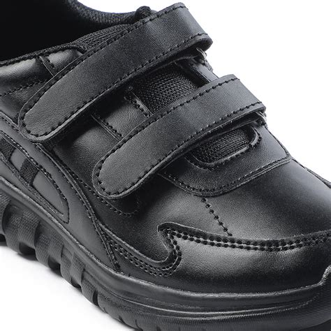 Buy Force 10 Black Velcro School Shoes For Kids 9906-02T-V