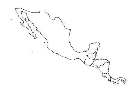 Central America Outline Map | Mapa De Centroamerica, Mapa Para Colorear ...
