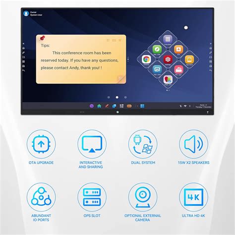 Buy Smart Whiteboard TIBURN HQ Board 75 R2 , 4K UHD Interactive Board ...