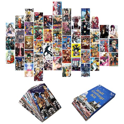 Buy BBHH 50pcs Anime s Photo Wall Collage Kit Aesthetic Pictures, Manga ...