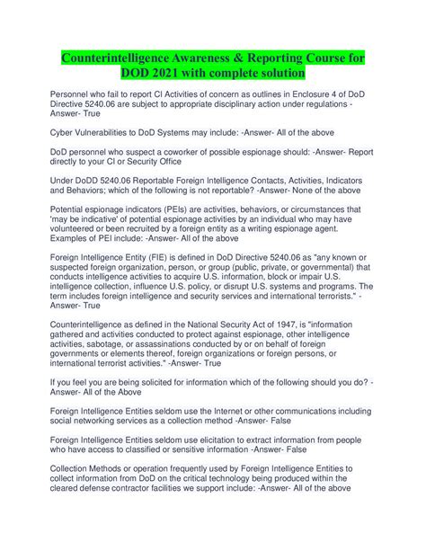 Image result for Counterintelligence Report Examples