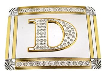 Buy Initial Belt Buckle Unisex Men Women Vintage Monogram Alphabet ...