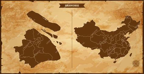 Mapa del estado de Shanghai Mapa de China con estados federales en un ...