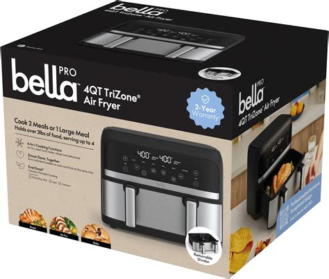 Customer Reviews: bella PRO 4-qt. TriZone Touchscreen Air Fryer with ...