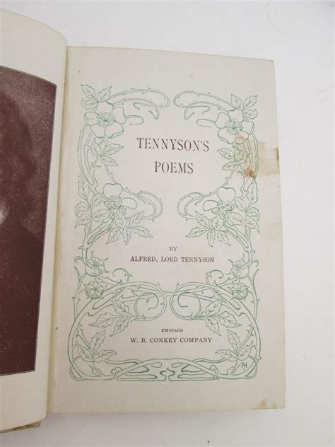 Antique Book, TENNYSON'S POEMS by Alfred Lord Tennyson, W.B. Conkey ...