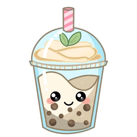 Cute Boba Milk Tea Sticker, Boba Milk Te, Kawaii, Drink PNG Transparent ...