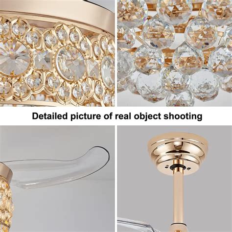 Qieynel Dimmable LED Crystal Fandeliers,Gold Crystal Ceiling India | Ubuy