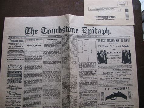 The Tombstone Epitaph, tombstone, United States Of America - Top ...