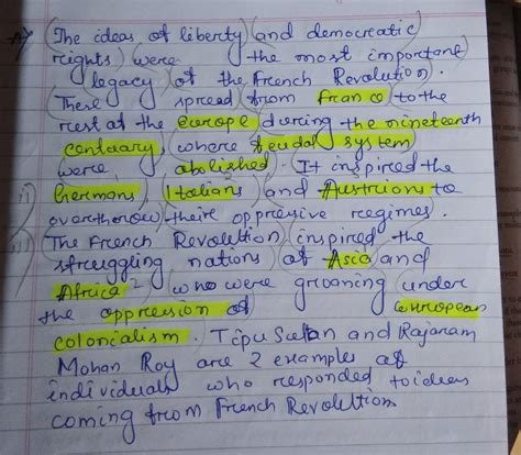 What was the impact of french revolution in the world. Give points ...