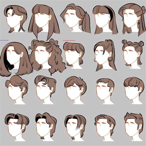 hairstyle reference drawing