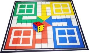 URBANE CHIC Ludo Mat Game Jumbo Size (4 X 4 Ft) with 4 Inch Dice ...