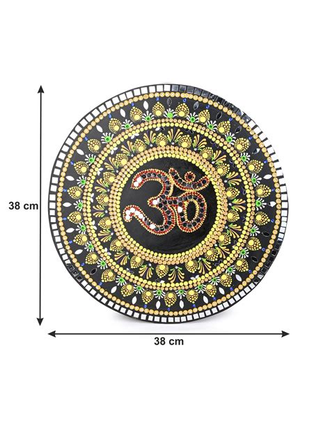 Exclusively Hand Painted Hindu Om Design Mandala art Wall decor - 15 i