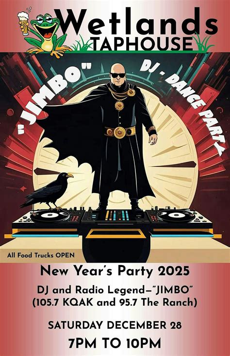 New Years Party 2025 - DJ "JIMBO"- Saturday December 28 - 7 to 10 pm ...