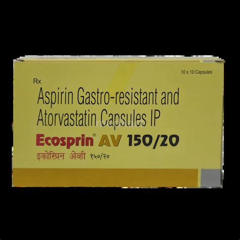 ECOSPRIN AV 150/20MG CAPSULE 10'S Price, Uses, Side Effects & Substitutes | Medkart