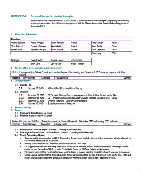 Meeting Agenda Sample 的图像结果