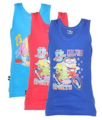 White Moon Printed Vests - Pack of 3 Multicolour : Amazon.in: Fashion