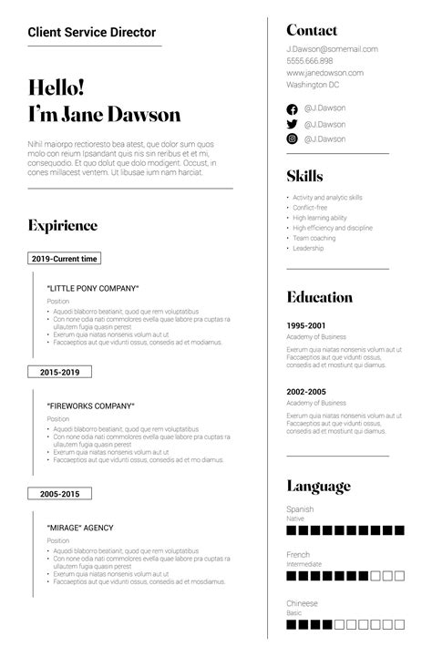 Image result for Template Resume Simple InDesign