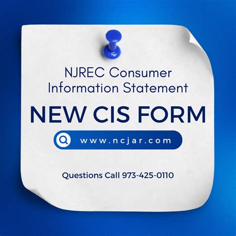 New Consumer Information Statement (CIS) - North Central Jersey ...