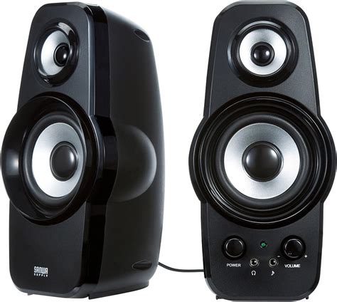 Buy SANWA Supply Tweeter Installed 2ch Multimedia Speaker MM-SPL9BK ...