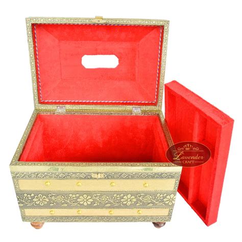 Big Royal Treasure Chest Style, Artificial Leather Finish, Wooden ...